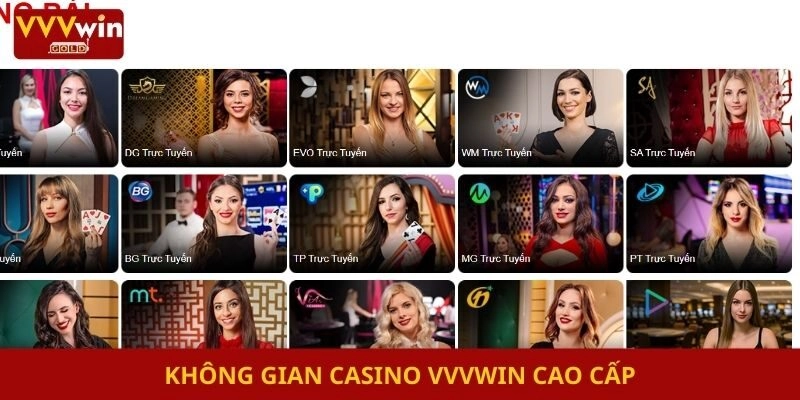 Không gian Casino Vvvwin cao cấp