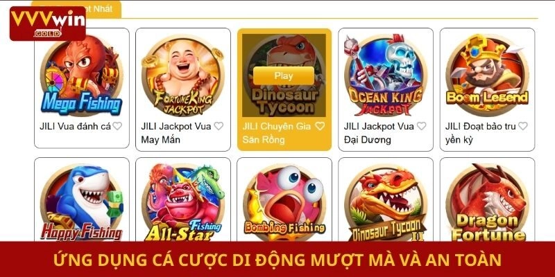 Ứng dụng cá cược di động mượt mà và an toàn